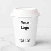 Gobelets En Papier SIMPLE MODERNE AJOUTER VOS tasses de papier LOGO (Recto)