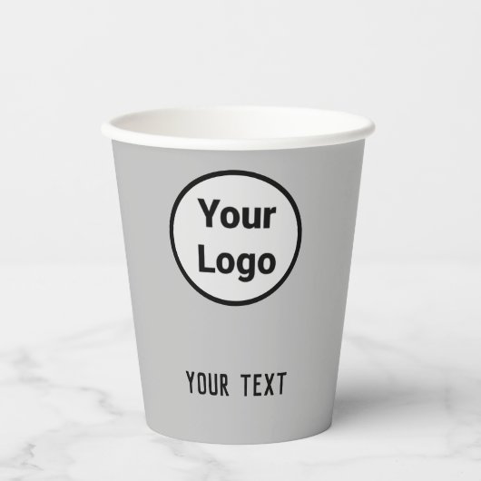 Gobelets En Papier SIMPLE MODERNE AJOUTER VOS tasses de papier LOGO (Recto)