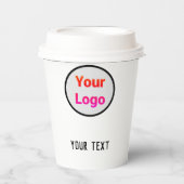 GOBELETS EN PAPIER SIMPLE MODERNE AJOUTER VOTRE LOGO (Recto)