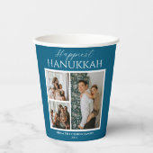 Gobelets En Papier Simple moderne Happiest Hanoukka Elegant 3 Photo (Recto)