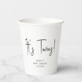 Gobelets En Papier Simple moderne Neutre C'est des jumeaux ! Baby sho (Recto)