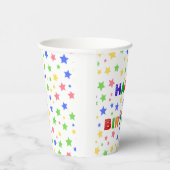 Gobelets En Papier Simple moderne Pastel Star fête d'anniversaire col (Droite)