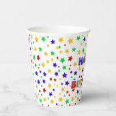 Gobelets En Papier Simple moderne rouge vert étoile fête d'anniversai (Droite)