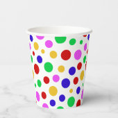 Gobelets En Papier Simple moderne rouge vert Polka dot fête d'anniver (Verso)