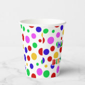 Gobelets En Papier Simple moderne rouge vert Polka dot fête d'anniver (Droite)