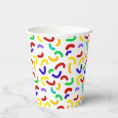 Gobelets En Papier Simple moderne rouge vert saupoudrer fête d'annive (Verso)