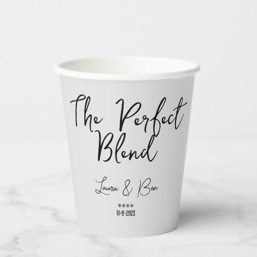 Gobelets En Papier Simple Personnalisez Le Mélange Parfait, Thé/Café (Recto)