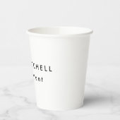 Gobelets En Papier Simple Plat tendance Blanc Professionnel Créatif (Gauche)