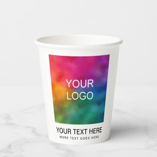 Gobelets En Papier Simple Propre Promotion Élégante Événement Entrepr (Verso)