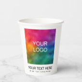 Gobelets En Papier Simple Propre Promotion Élégante Événement Entrepr (Recto)