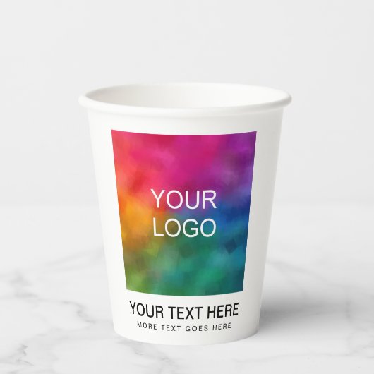 Gobelets En Papier Simple Propre Promotion Élégante Événement Entrepr (Recto)