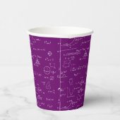 Gobelets En Papier Simple Purple White Math Pattern (Droite)