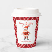 Gobelets En Papier Simple Santa Clause Noël (Verso)