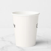 Gobelets En Papier Simple Script Esperluette Monogramme Mariage (Droite)