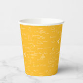 Gobelets En Papier Simple Yellow White Math Pattern (Gauche)