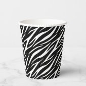 Gobelets En Papier Simple Zebra Print Black White Cute Modern Motif (Recto)