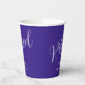 Gobelets En Papier Simplement Script moderne Purple Retraite Party (Gauche)