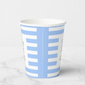 Gobelets En Papier Sip and See Blue Striped Baby Party (Droite)