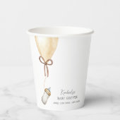 Gobelets En Papier Sip & See Simple Boho Balloon Baby shower bouteill (Verso)