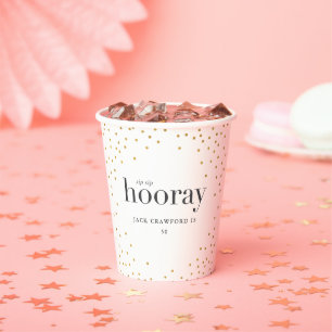 Gobelets En Papier sip sip hooring élégant or poka dot anniversaire