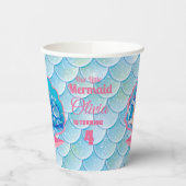 Gobelets En Papier Sirène lunaire sous la coupe de papier d'anniversa (Gauche)