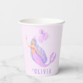 Gobelets En Papier Sirène sous la fête d'anniversaire de la mer (Verso)