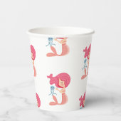 Gobelets En Papier Sirènes rose du Parti Pirate (Verso)