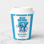 Gobelets En Papier Six Seven Meme 7th Birthday | Funny Trendy (Verso)