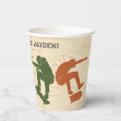 Gobelets En Papier Skate Park Skateboard Thème Ado Garçons Anniversai (Verso)