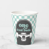 Gobelets En Papier Skateboard One Cool Dude 1er anniversaire (Recto)