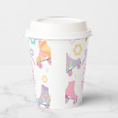 Gobelets En Papier Skating Lets Roll Roller Skate Girl Birthday (Gauche)