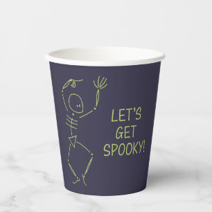 Gobelets En Papier Skeleton Dance Halloween tasse en papier - violet