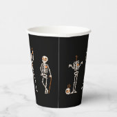 Gobelets En Papier Skeleton ivre à la fête d'Halloween (Droite)