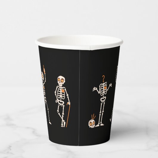 Gobelets En Papier Skeleton ivre à la fête d'Halloween (Droite)