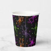 Gobelets En Papier Skeletons de danse d'Halloween (Droite)