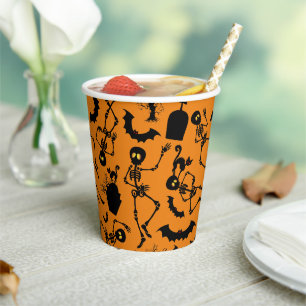 Gobelets En Papier Skeletons d'Halloween Macabre Dance