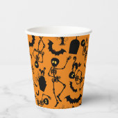 Gobelets En Papier Skeletons d'Halloween Macabre Dance (Recto)