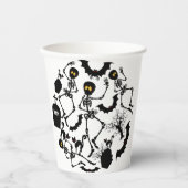 Gobelets En Papier Skeletons d'Halloween Macabre Dance (Recto)
