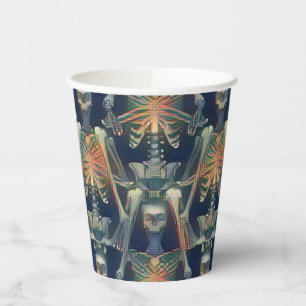 Gobelets En Papier Skeletons Motif Cool Éffrayant Halloween Party