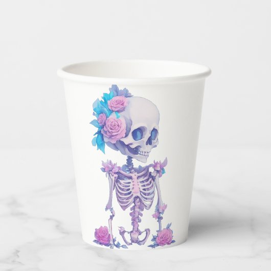Gobelets En Papier Skeletons Pastelloween (Recto)