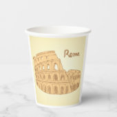 Gobelets En Papier Sketch du Colisée de Rome (Recto)
