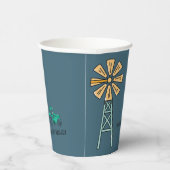 Gobelets En Papier Sketchy Tractor Farm Windmill Fête d'anniversaire (Droite)