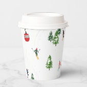 Gobelets En Papier Ski alpin | Ski de vacances hiver (Recto)