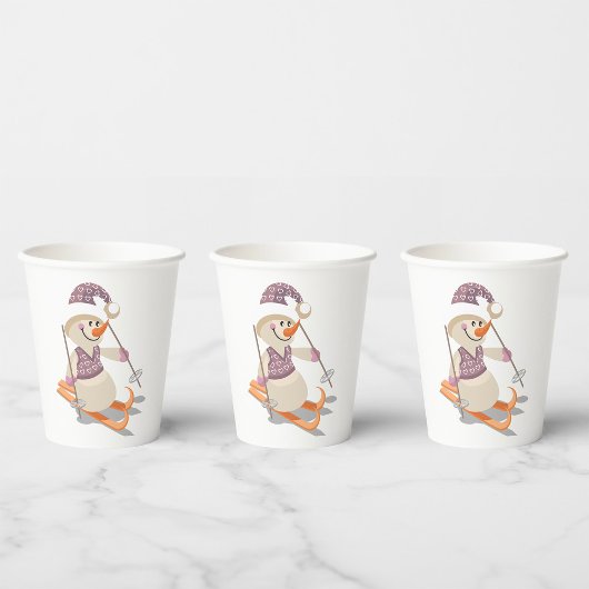Gobelets En Papier Ski de neige
