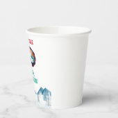 Gobelets En Papier Ski Fête Anniversaire Pistes Ski Snowboard (Gauche)