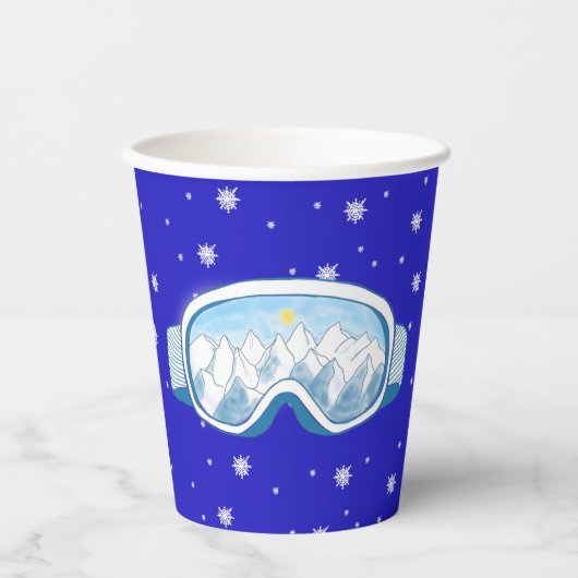 Gobelets En Papier Ski Goggers Snowflake Dance (Recto)