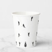 Gobelets En Papier Ski Moderne Ski Noir & Blanc Ski Thème Ski (Gauche)