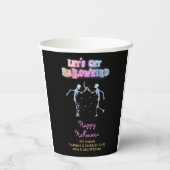 Gobelets En Papier Skull Neon Halloween Halloween Skeletons dansants  (Verso)
