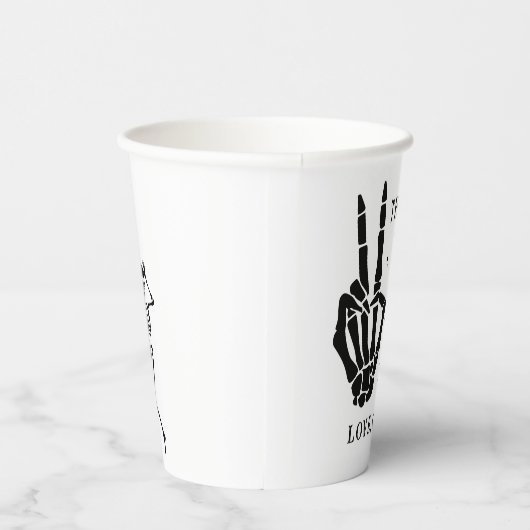 Gobelets En Papier Skull Skeleton Bad to the Bone 2nd Birthday  (Droite)