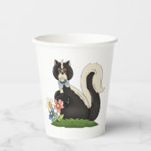 Gobelets En Papier Skunk Avec Fleurs (Recto)
